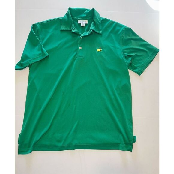 Masters Performance Polo Shirt Mens Medium Green Stripe Augusta National Golf - Picture 1 of 7